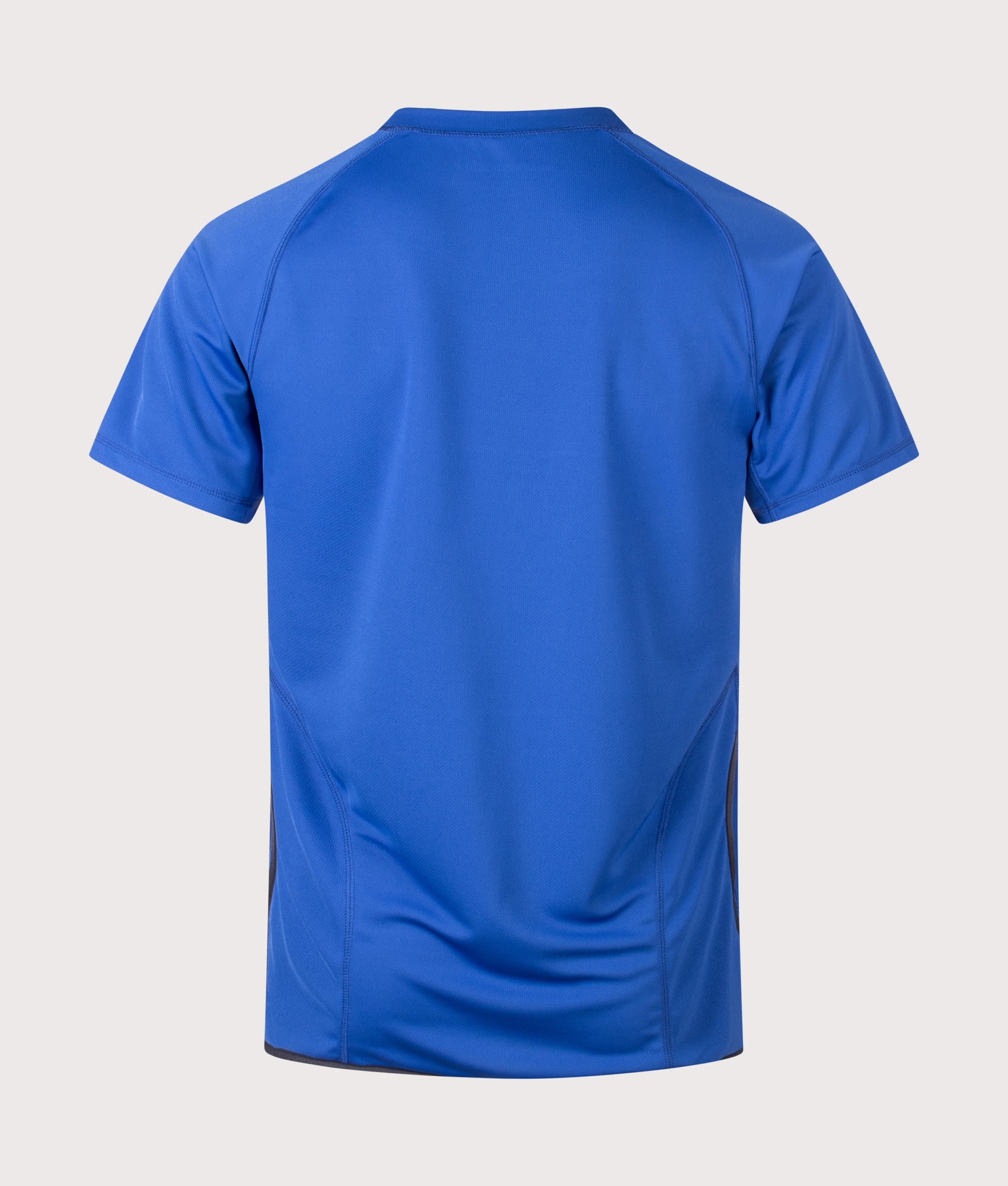 and wander Dry Jersey Raglan T-Shirt in Blue at EQVVS Menswear. Back shot.