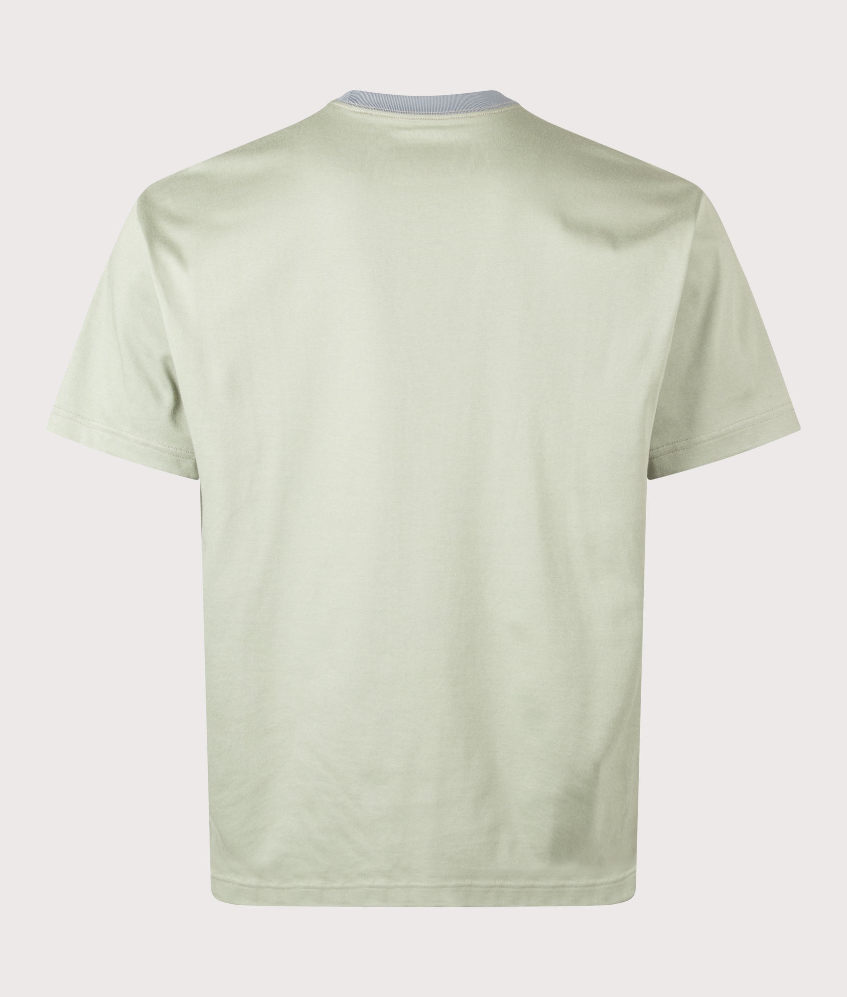 and wander Pocket T-Shirt in Light Sage at EQVVS Menswear. Back shot.