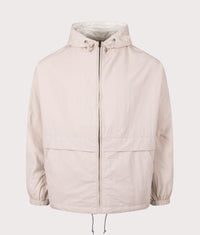 Oversized Reversible Hooded Jacket: Sand Beige 