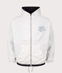 Oversized Reversible Hooded Jacket: Black 