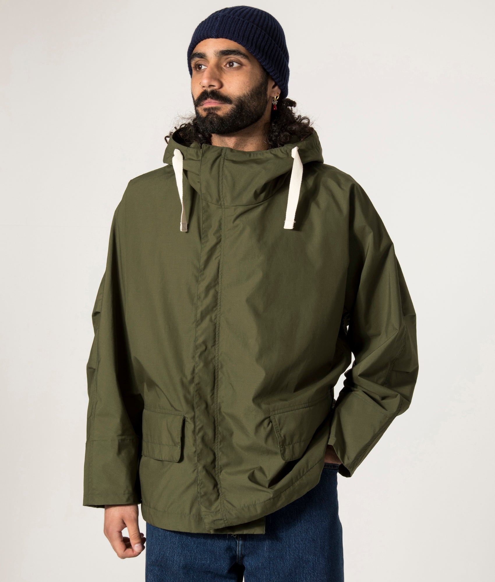 Hooded Deck Jacket | nanamica | Olive Drab | EQVVS