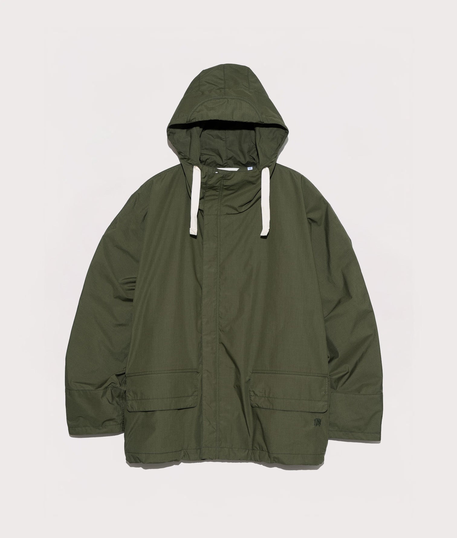 nanamica, Hooded Deck Jacket, Olive Drab, Eqvvs Menswear, front shot angle
