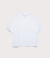 Oversized Mock Neck T-Shirt: Off White 