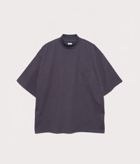 Oversized Mock Neck T-Shirt: Vintage Navy 