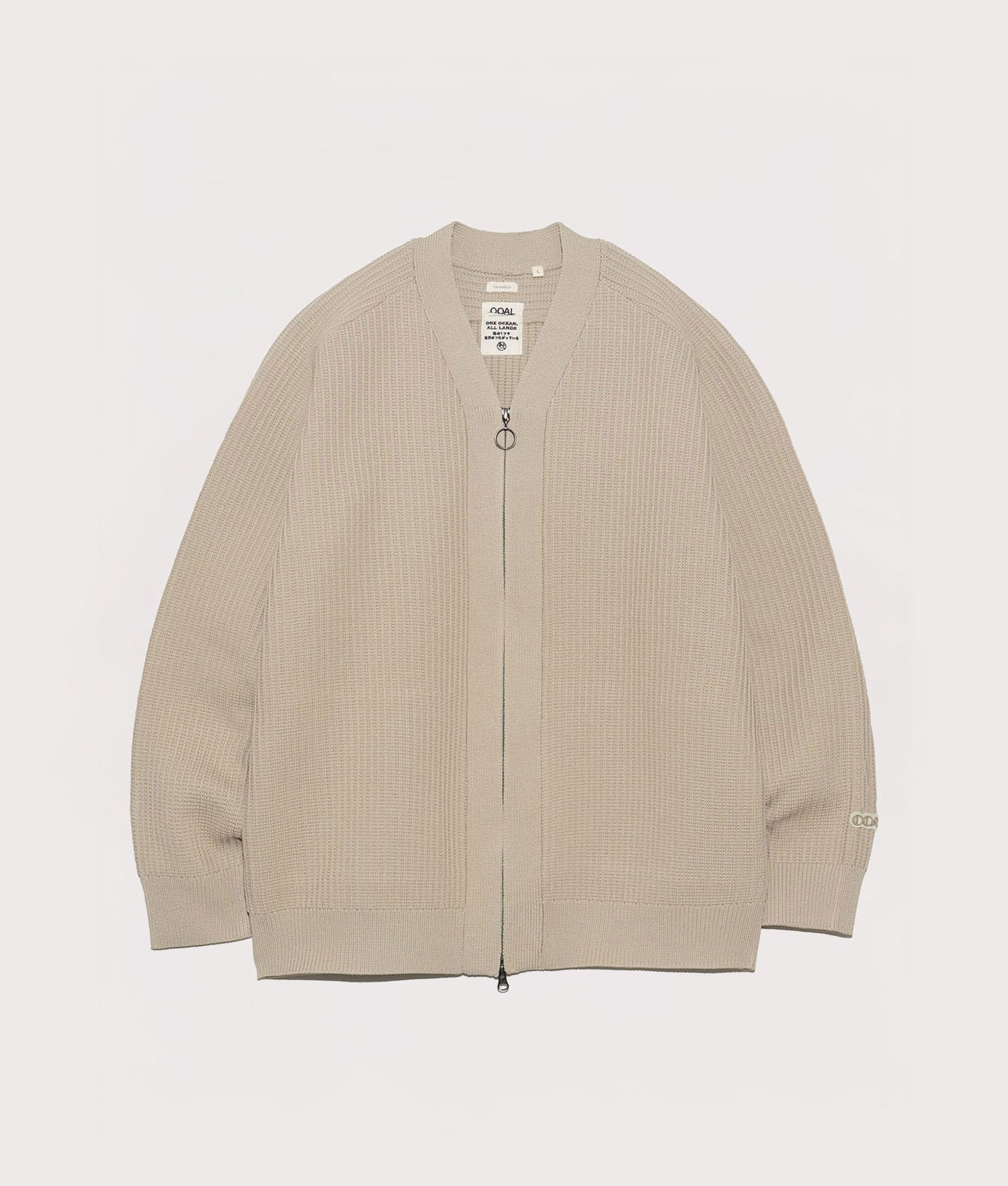 5G Zip Through Cardigan in Ivory | nanamica | EQVVS