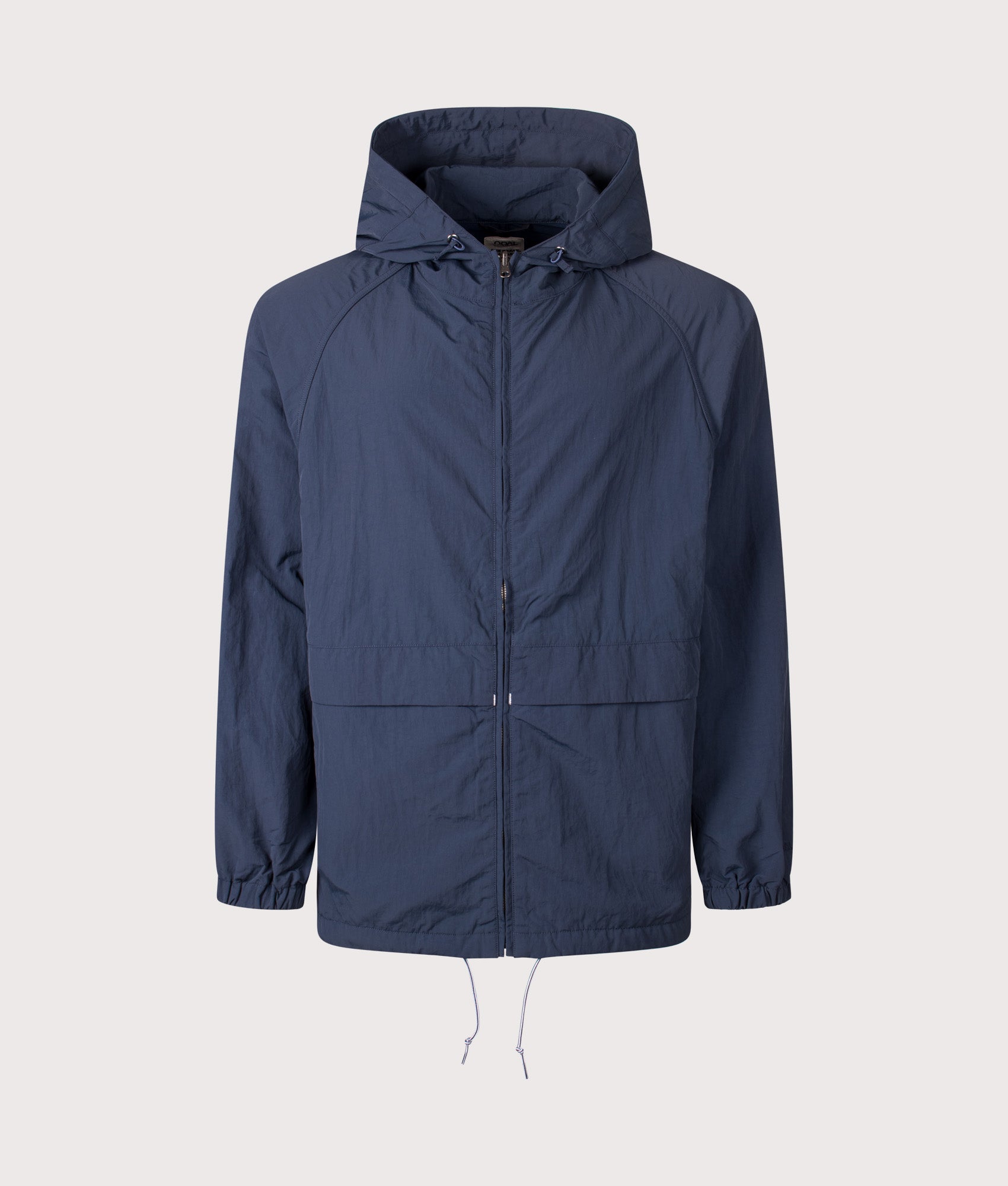 Nanamica Reversible Hooded Jacket in Navy at EQVVS Menswear. Front shot. 