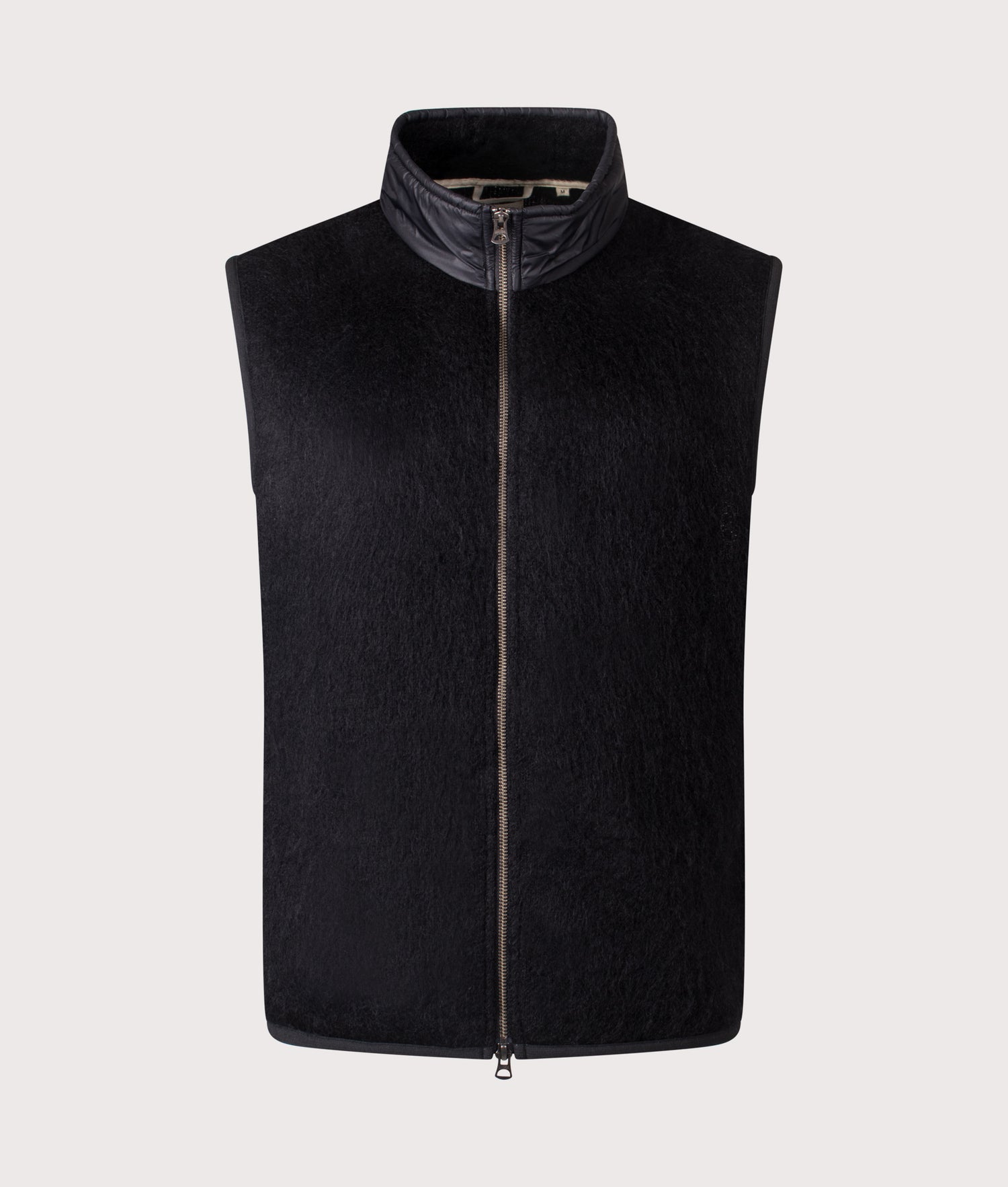 Zip-Up Mohair Vest in Black | nanamica | EQVVS