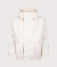 Oversized Hooded Deck Jacket: Off White 