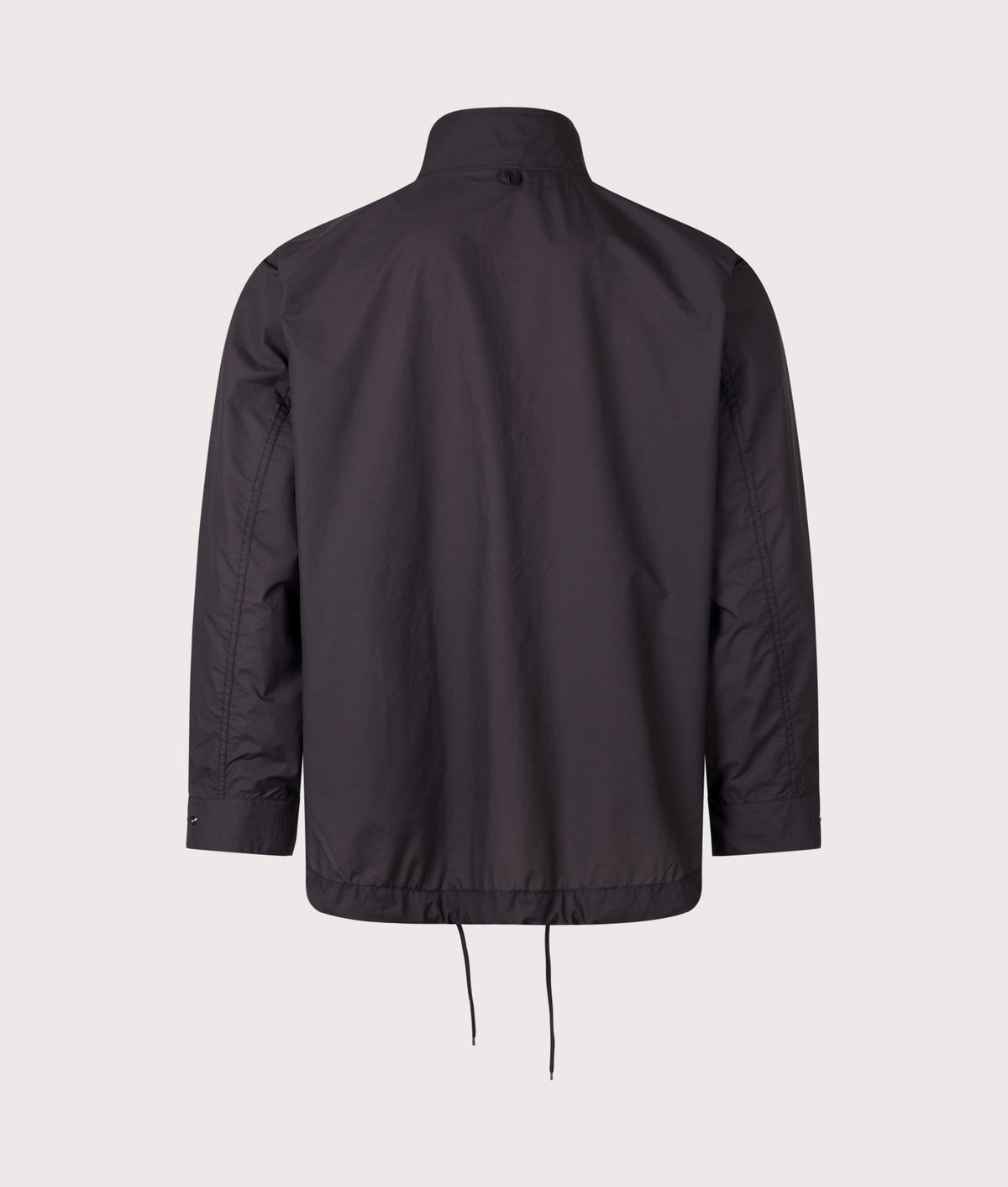 nanamica Packable Field Jacket in Black at EQVVS Menswear. Back shot.