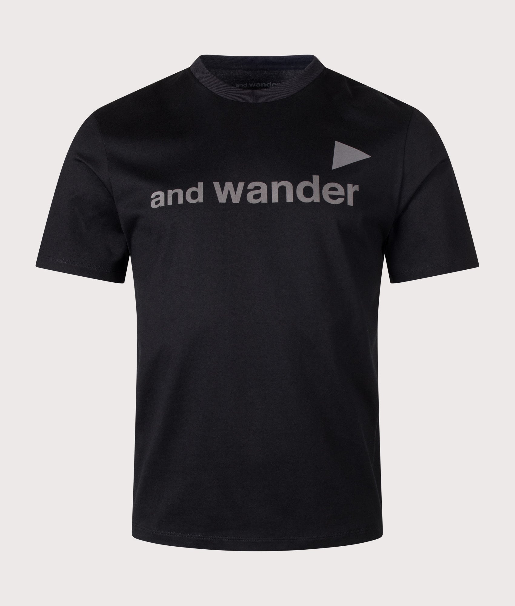 and wander Regular Fit and wander Ref T-Shirt in Black at EQVVS Menswear. Front shot.