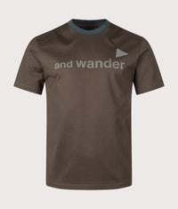 and wander Ref T-Shirt: 181 Dark Khaki 