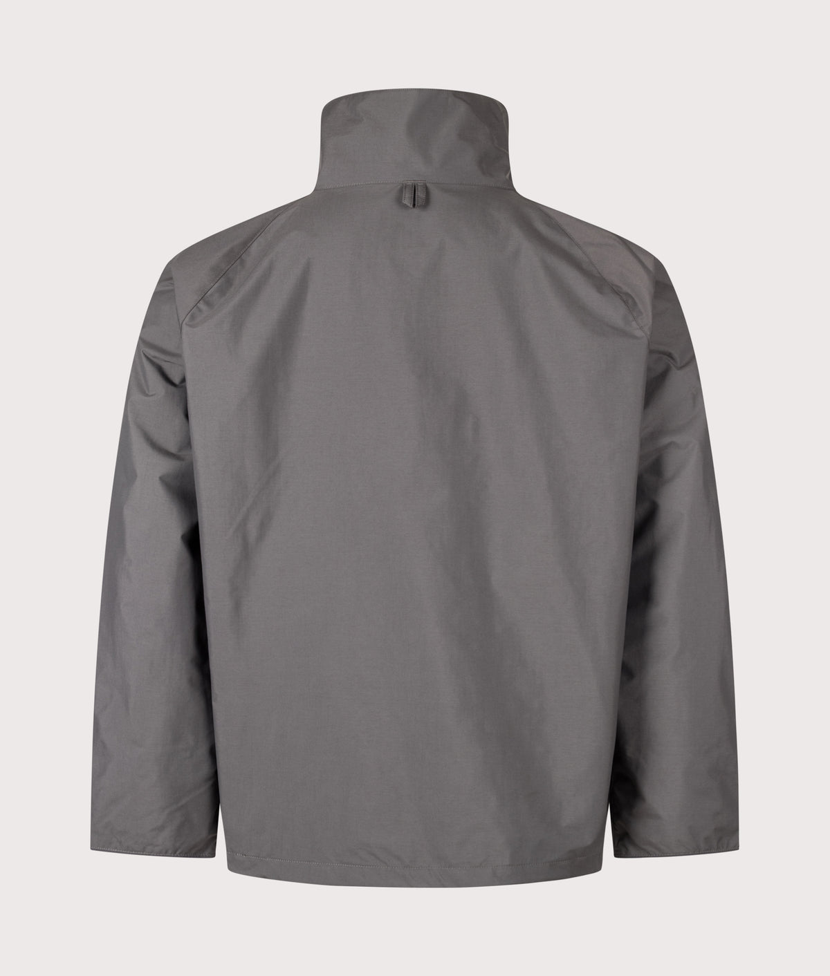 nanamica 2L PERTEX UNLIMITED Short Field Jacket in Charcoal at EQVVS Menswear. Back shot.