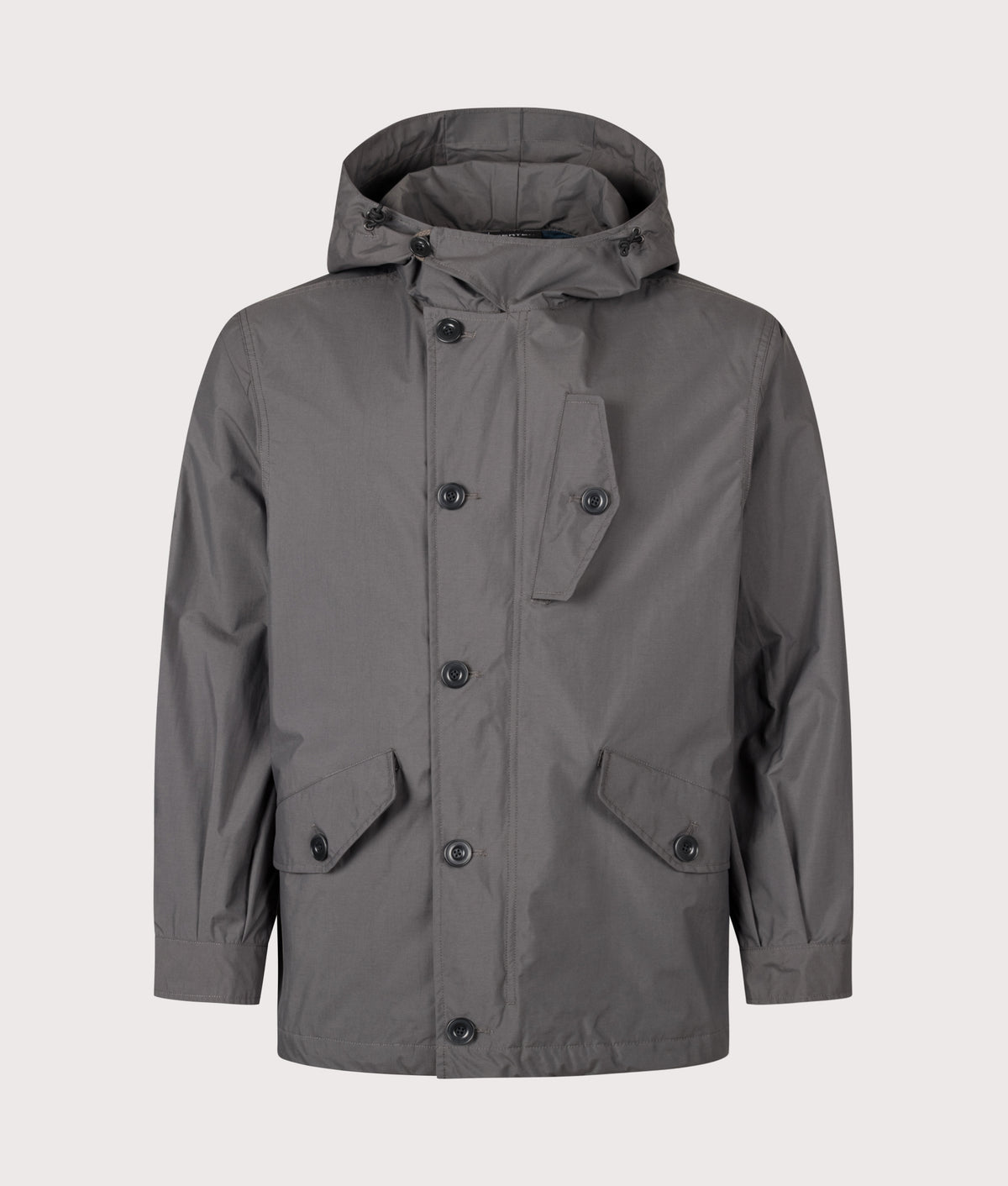 nanamica 2L PERTEX® UNLIMITED Cruiser Jacket in Charcoal at EQVVS Menswear. Front shot.