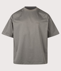 Oversized Fit OOAL Polyester Jersey T-Shirt: Charcoal 