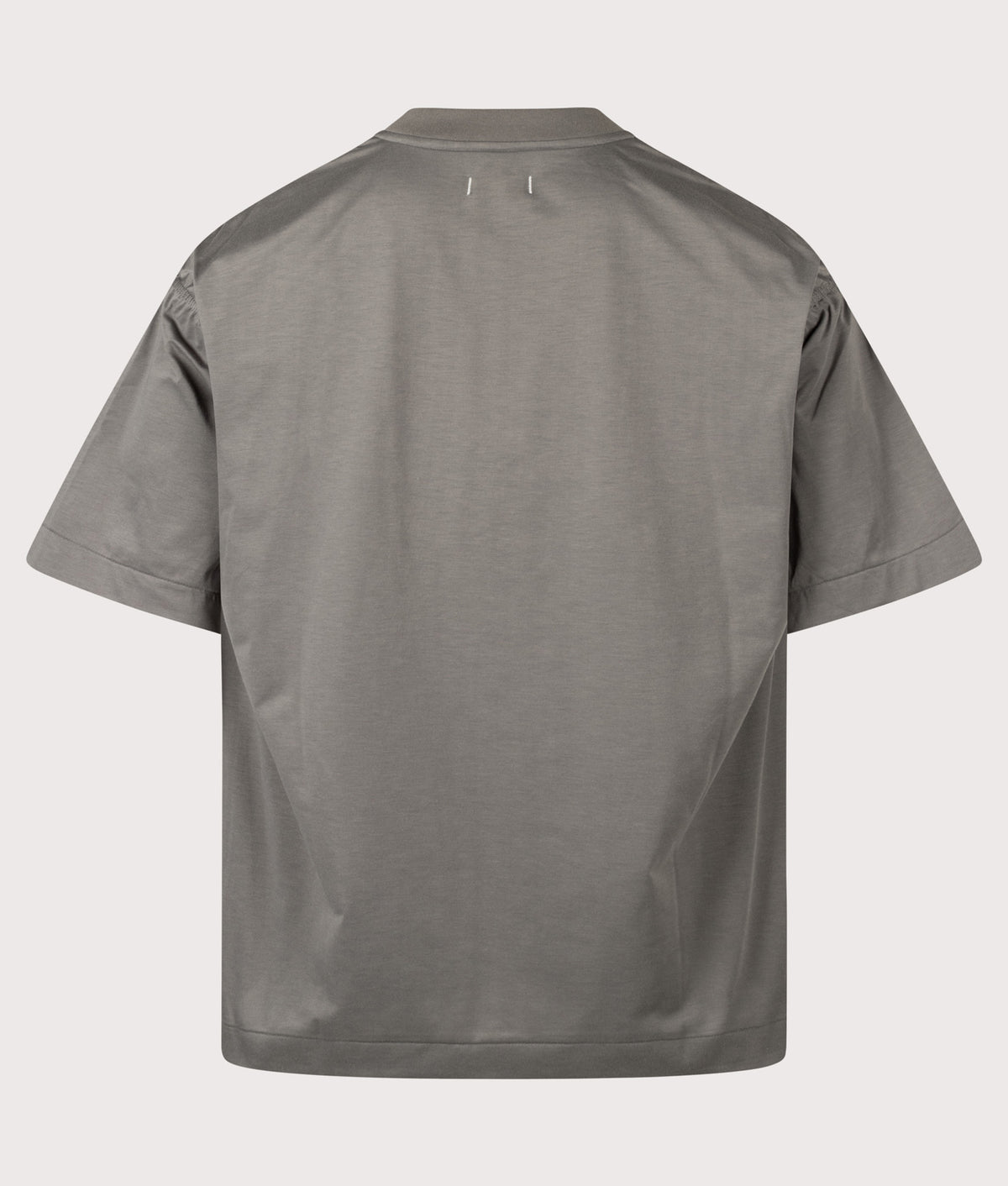 nanamica Oversized OOAL Polyester Jersey T-Shirt in Charcoal at EQVVS Menswear. Back shot.