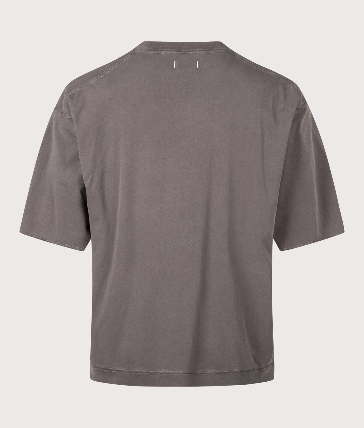 nanamica Oversized Fit OOAL Pocket T-Shirt in Charcoal at EQVVS Menswear. Back shot.