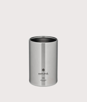 Can Cooler 350 in Silver . Stainless Steel | Snow Peak | Front shot 