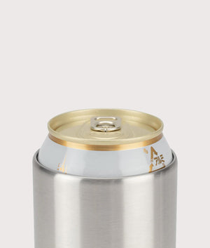 Can Cooler 350 in Silver . Stainless Steel | Snow Peak | Can detail shot 