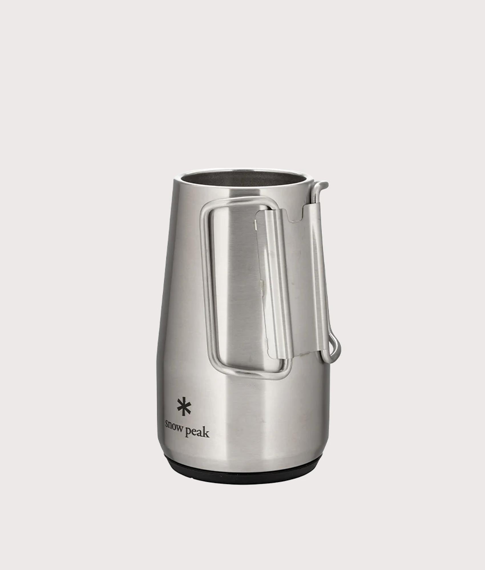 Shimo Stein 700 in Silver . Stainless Steel | Snow Peak | Folded handle shot 
