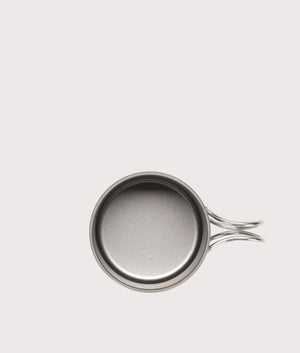Titanium Single Wall 450 Mug in silver. Stainless Steel | Snow Peak | Top shot 