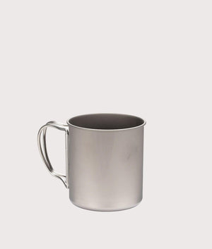 Titanium Single Wall 450 Mug in silver. Stainless Steel | Snow Peak | Back shot 