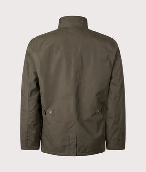 Ogston Waterproof Jacket in Olive | Barbour Lifestyle | Shot at EQVVS | Back shot 