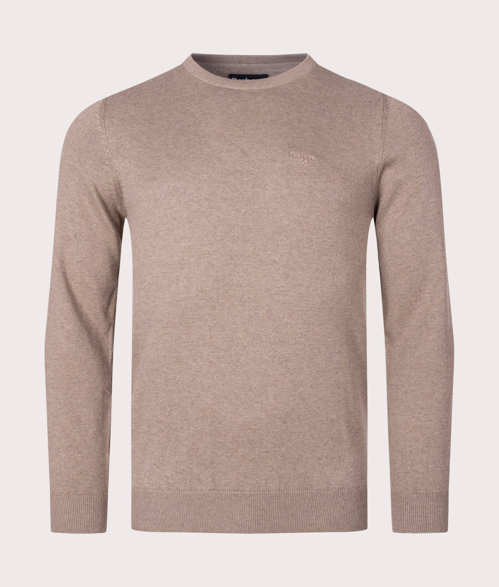 Pima-Cotton-Crew-Neck-Jumper-Military-Brown-Barbour-Lifestyle-EQVVS
