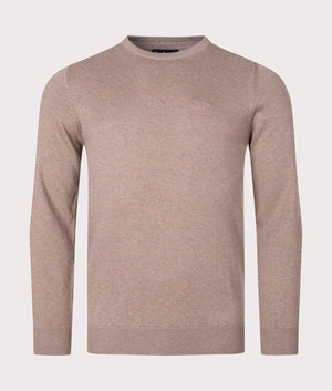 Cotton Crew Neck Jumper Military Brown Barbour Lifestyle EQVVS