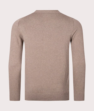 Pima-Cotton-Crew-Neck-Jumper-Military-Brown-Barbour-Lifestyle-EQVVS