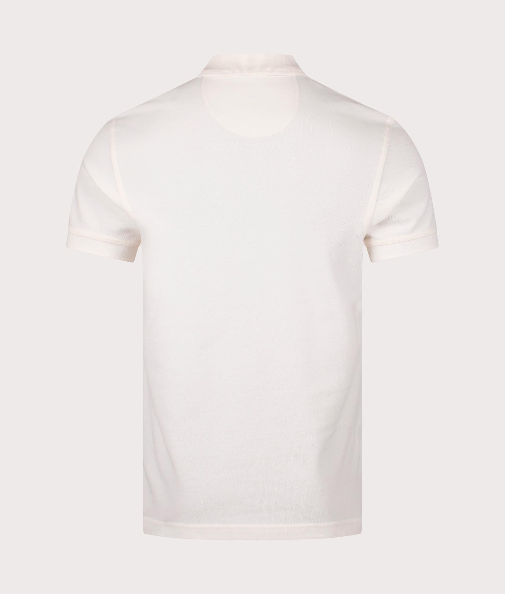 Tartan Pique Polo Shirt in Whisper White by Barbour Lifestyle. EQVVS Shot.