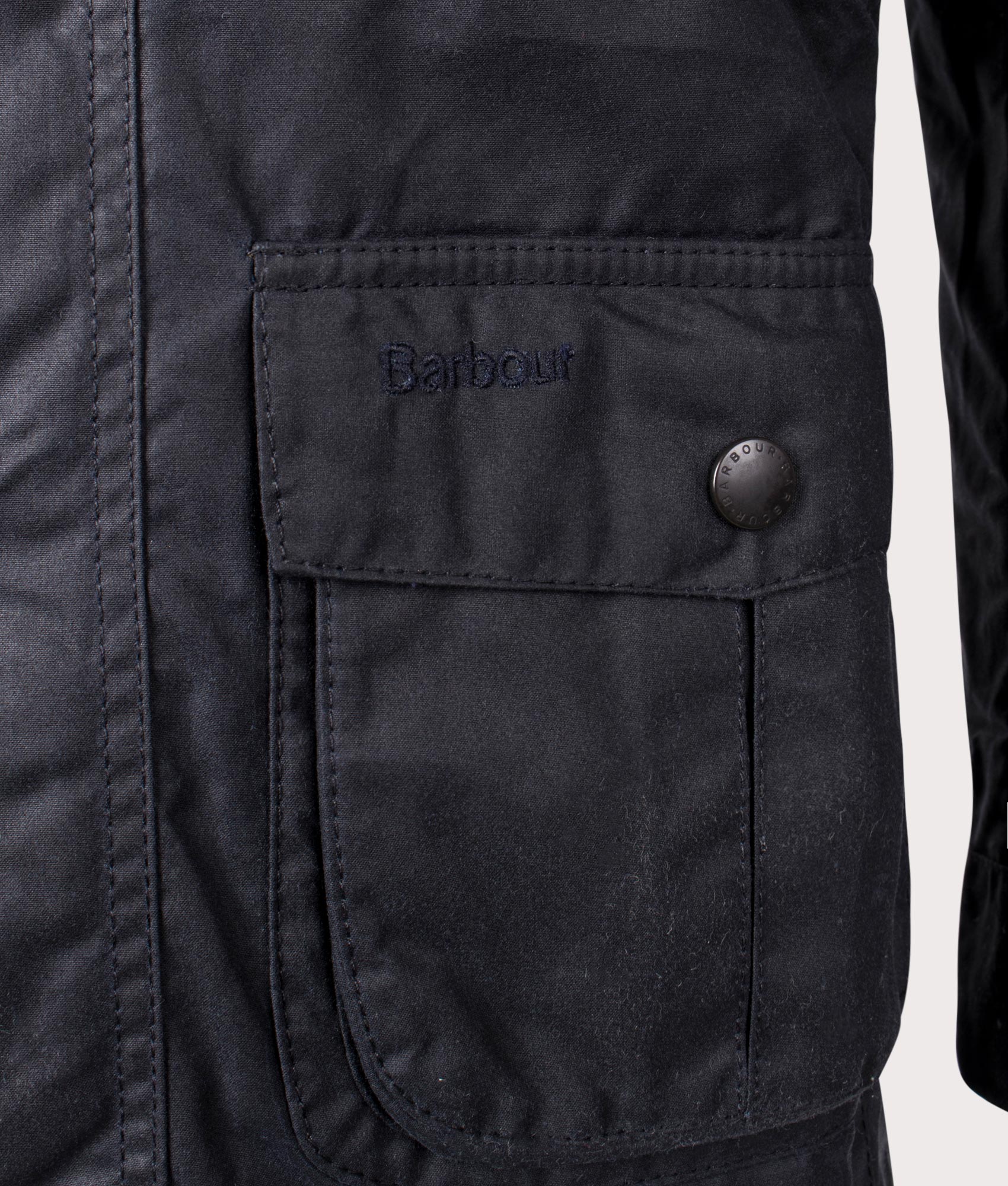 Barbour Corbridge Wax Jacket in Navy and Tartan for Men at EQVVS PocketShot