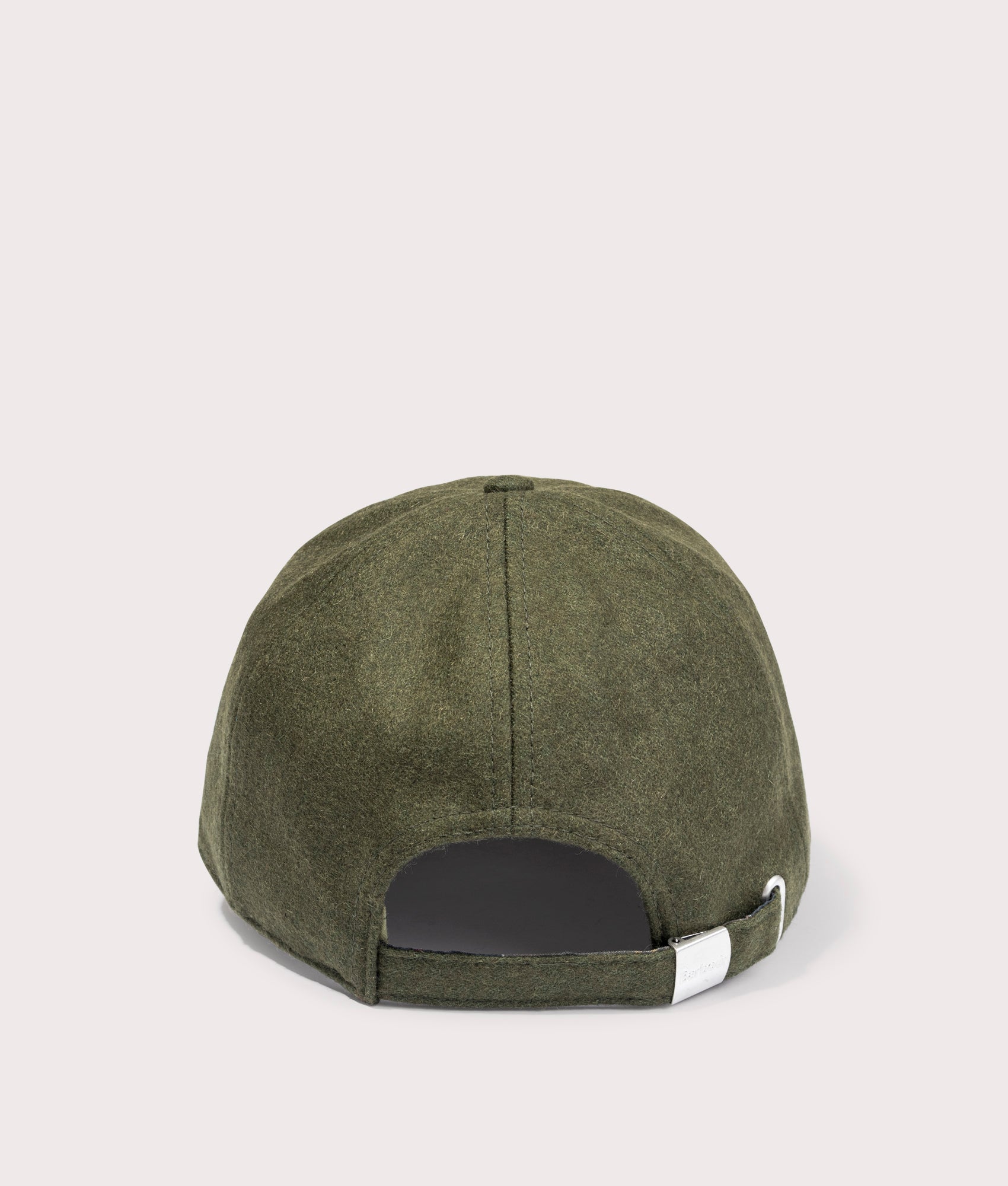 Barbour Lifestyle Roker Sports Woven Cap in Forest Green and Classic at EQVVS Menswear. Back shot.