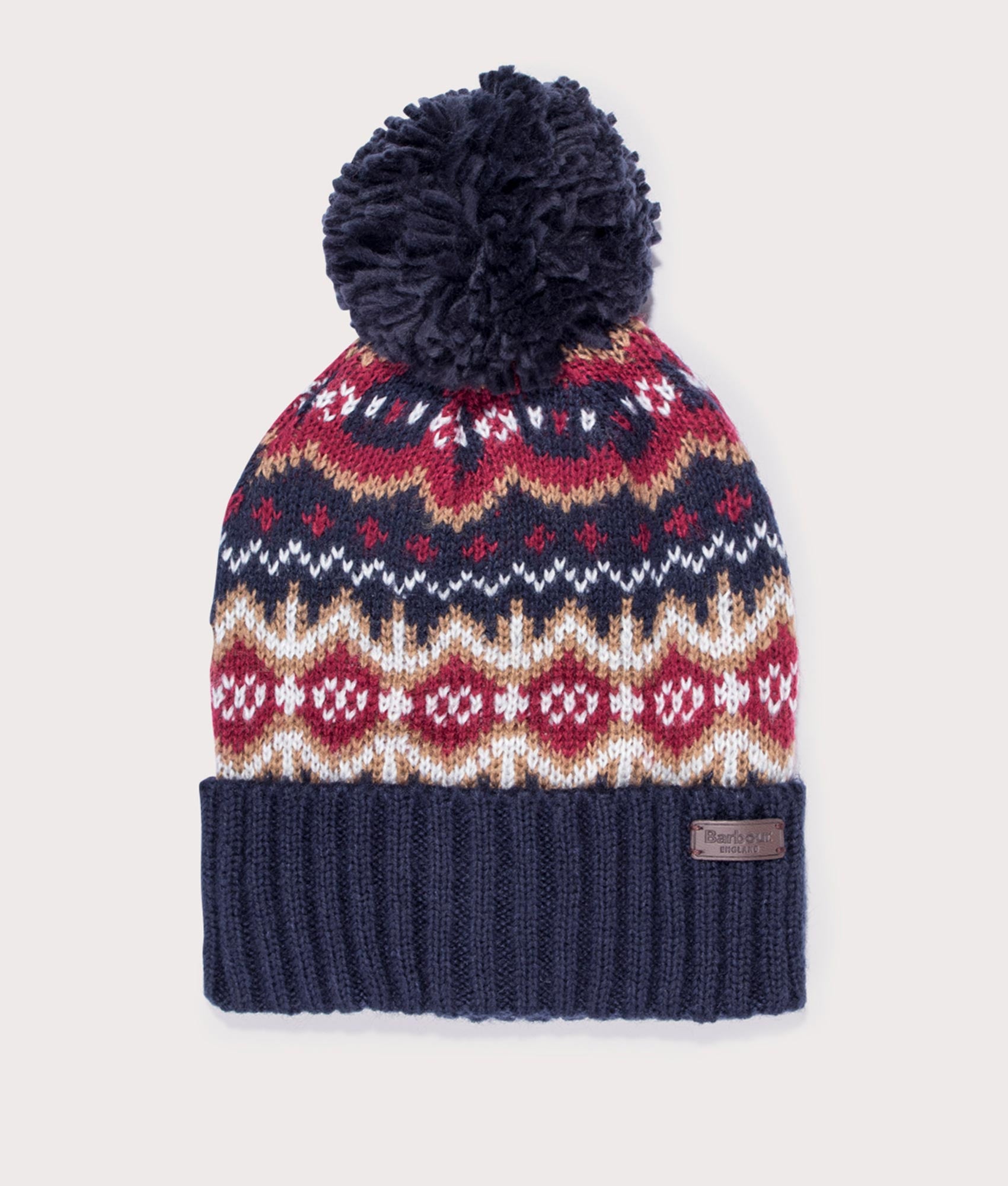 Case-Fairisle-Beanie-Cranberry-Barbour-Lifestyle-EQVVS