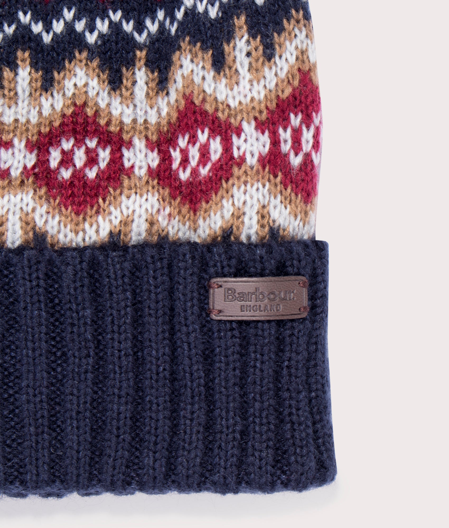 Case-Fairisle-Beanie-Cranberry-Barbour-Lifestyle-EQVVS