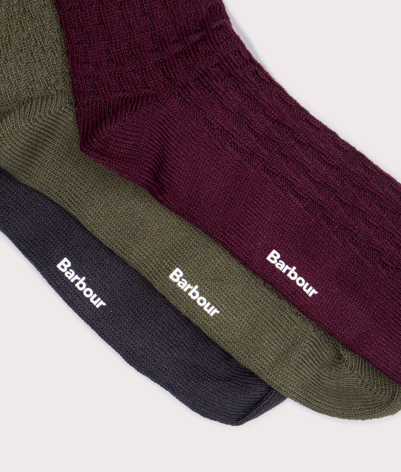 Three-Pairs-of-Cheswick-Socks-Set-Black-Slate-Tartan-Barbour-Lifestyle-EQVVS