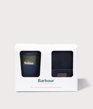 Travel Mug Gift Set in Navy/Classic Tartan. EQVVS Gift Shot.
