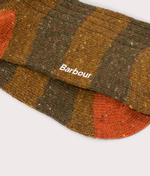 Houghton-Stripe-Socks-Olive/Butternut-Barbour-Lifestyle-EQVVS