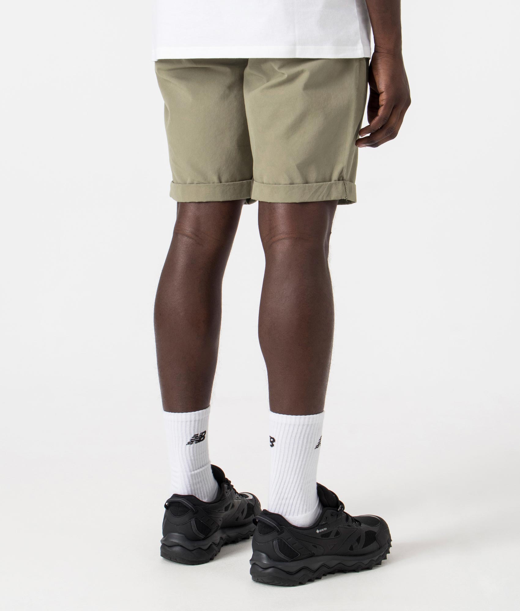 Glendale Shorts in Dusty Green by Barbour. EQVVS Back Angle Shot.
