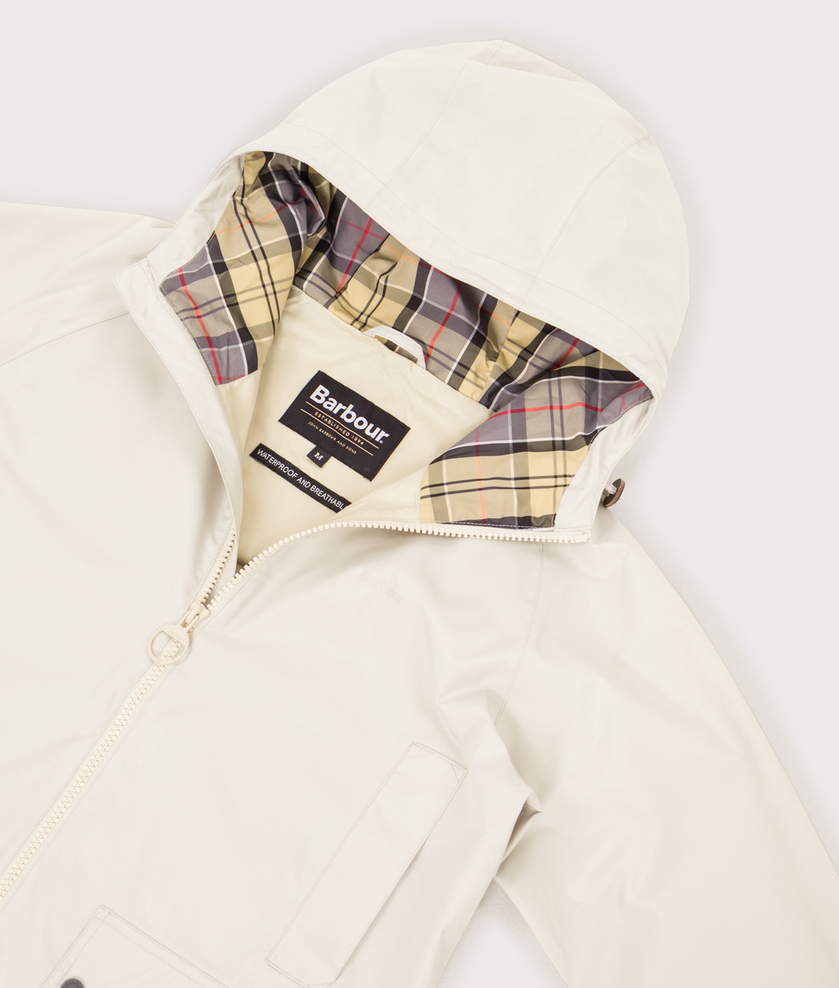Hooded Domus Waterproof Jacket. Shot by EQVVS. Front detail shot.