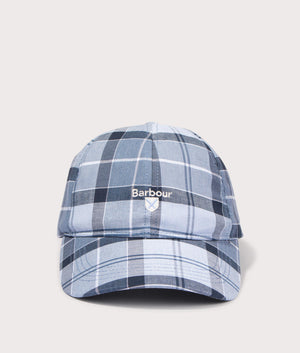 Barbour Tartan Sports Cap in Berwick Blue Front Shot at EQVVS