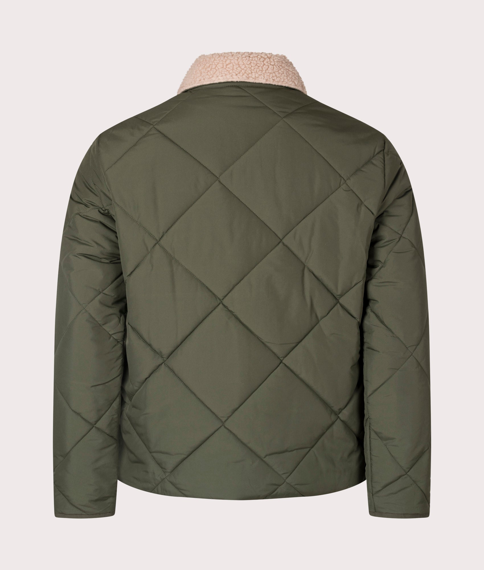 Barbour Lifestyle Angler Quilted Jacket in Fern. At EQVVS Menswear. Back shot