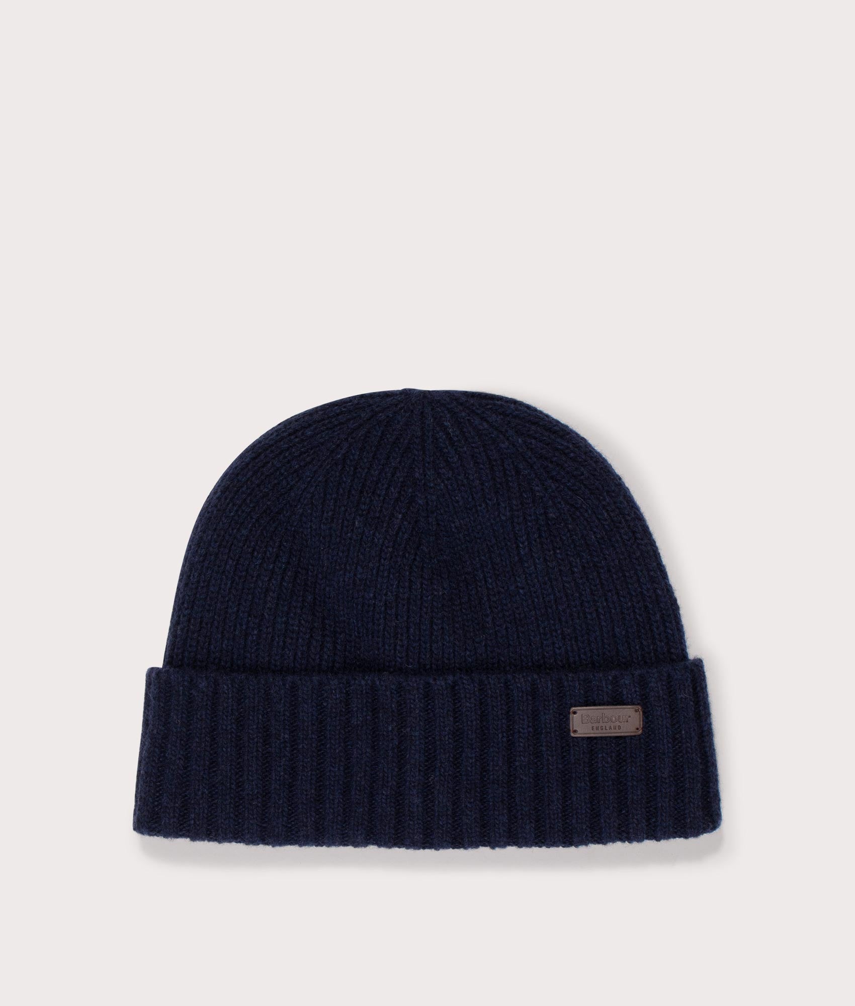 The Carlton Fleck Beanie & Gloves Gift Set in Navy by Barbour. EQVVS Hat Shot.