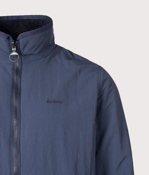 Reversible Fleece Jacket in Navy | Barbour Lifestyle | Shot at EQVVS | Front outer detail shot 