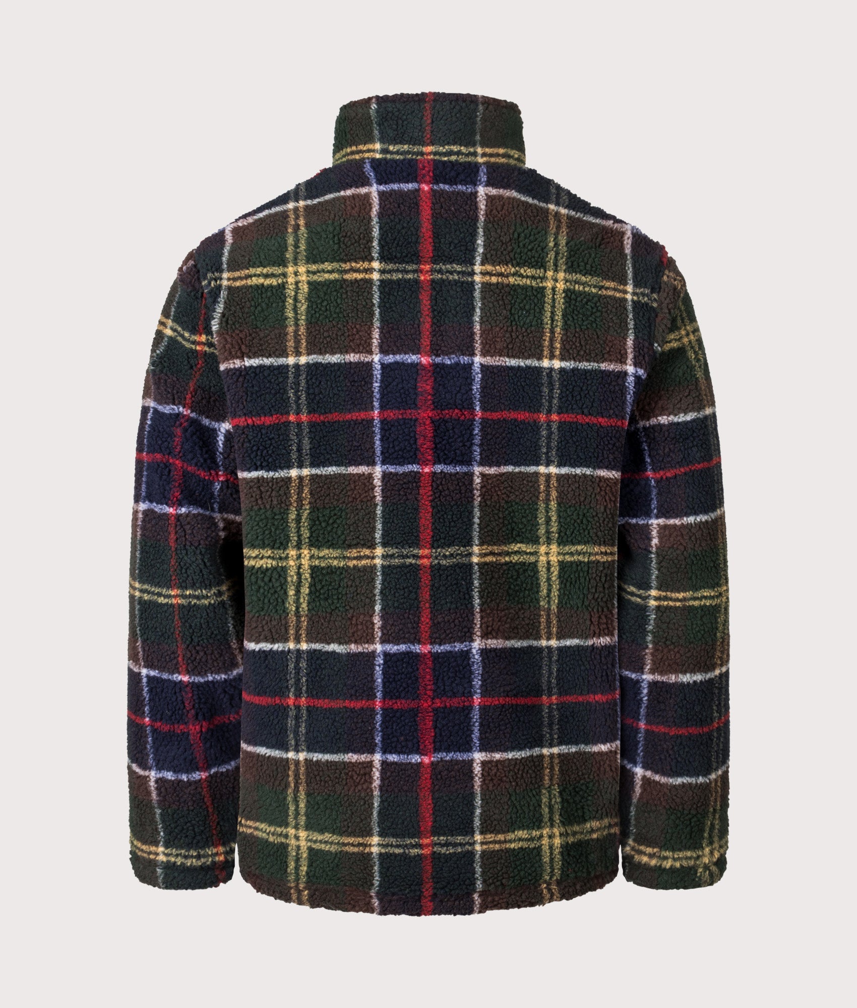 Tartan Fleece Zip Through Jacket in Classic Tartan | Barbour Lifestyle | Shot at EQVVS | Back shot 