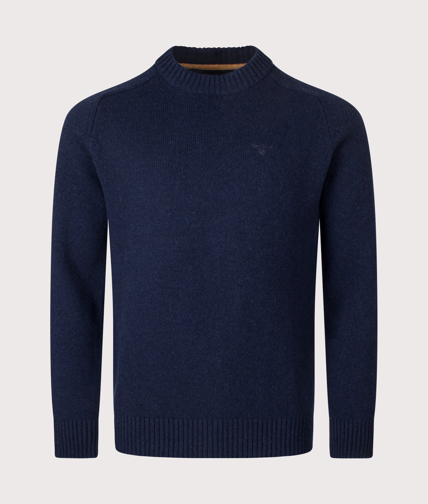 Grangetown Crew Neck Jumper in Navy | 100% Wool | Barbour Lifestyle | EQVVS | Front shot 
