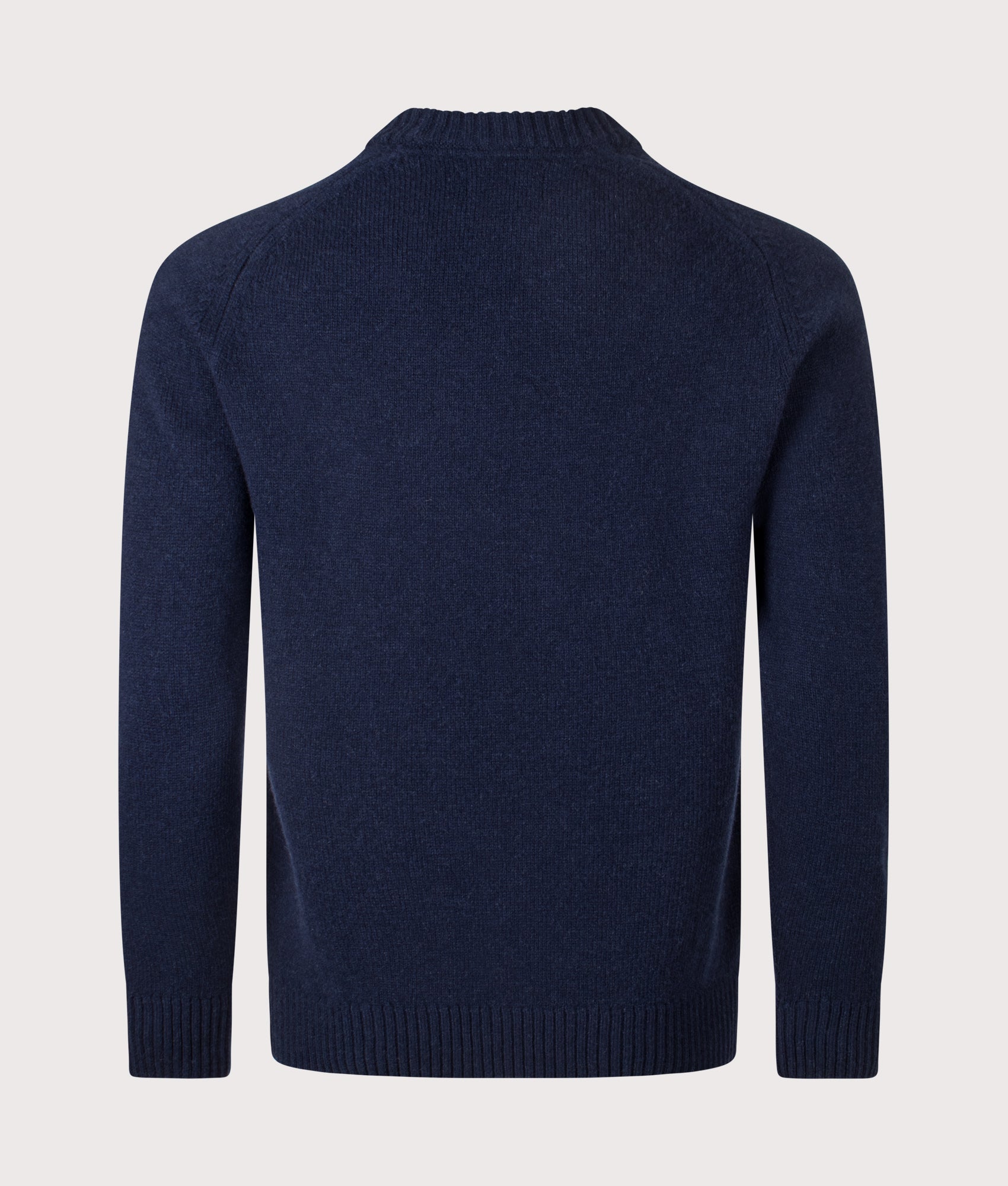 Grangetown Crew Neck Jumper in Navy | 100% Wool | Barbour Lifestyle | EQVVS | Back shot