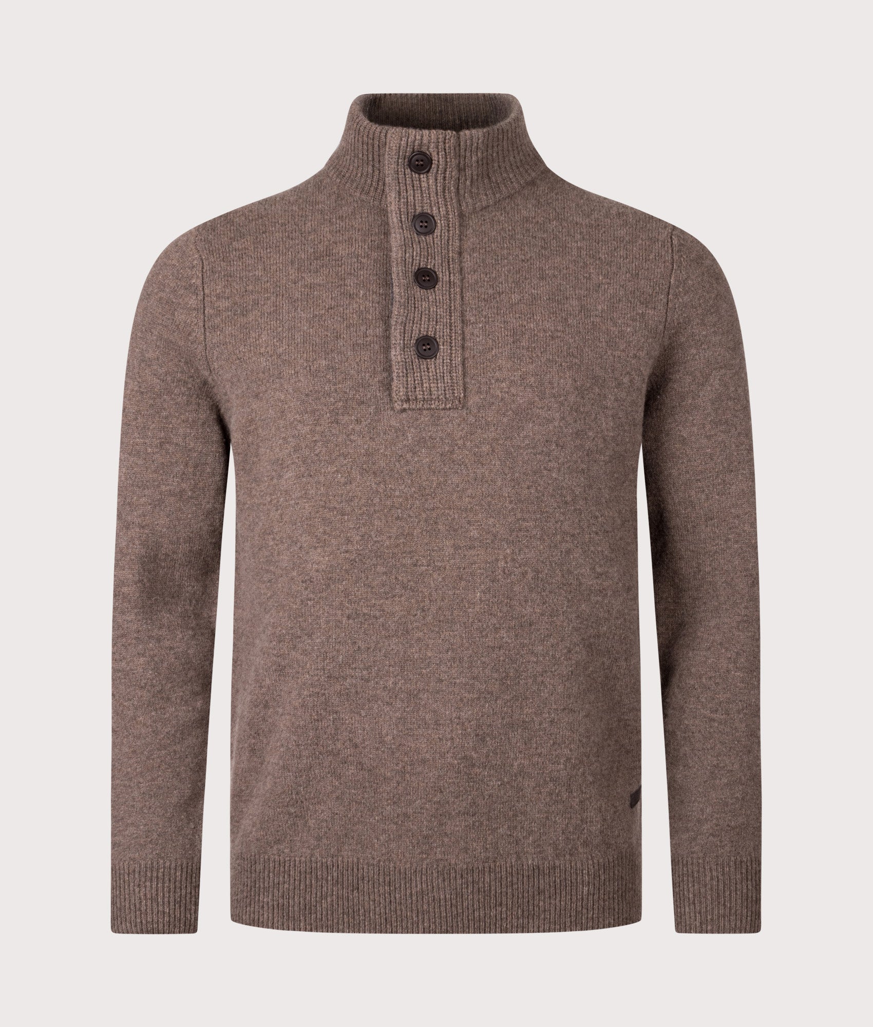 Patch Half Zip Jacket in Dark Stone | Barbour Lifestyle | Shot at EQVVS | Front shot 