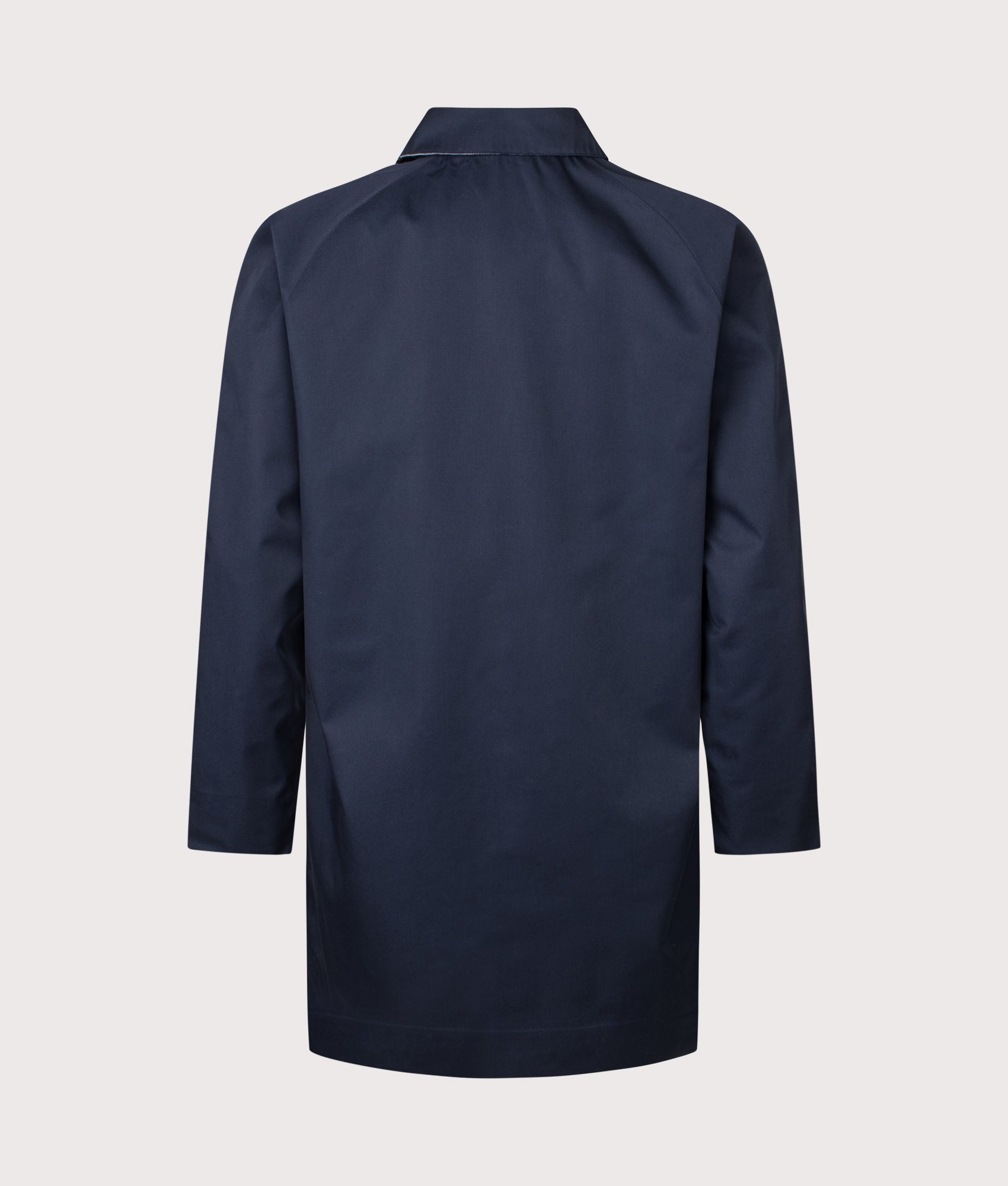 Lorden Waterproof Mac in Navy | Barbour Lifestyle | Shot at EQVVS | Back shot 