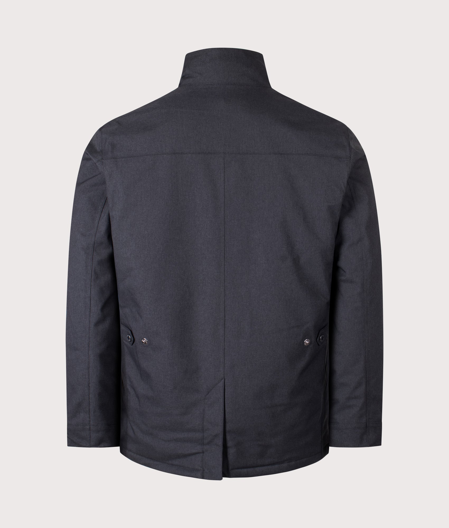 Winter Ogston Waterproof Jacket in Black | Barbour Lifestyle | EQVVS | Back shot