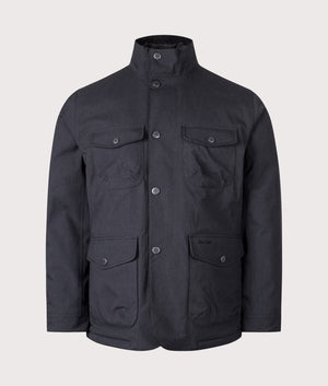 Winter Ogston Waterproof Jacket in Black | Barbour Lifestyle | EQVVS | Front shot 